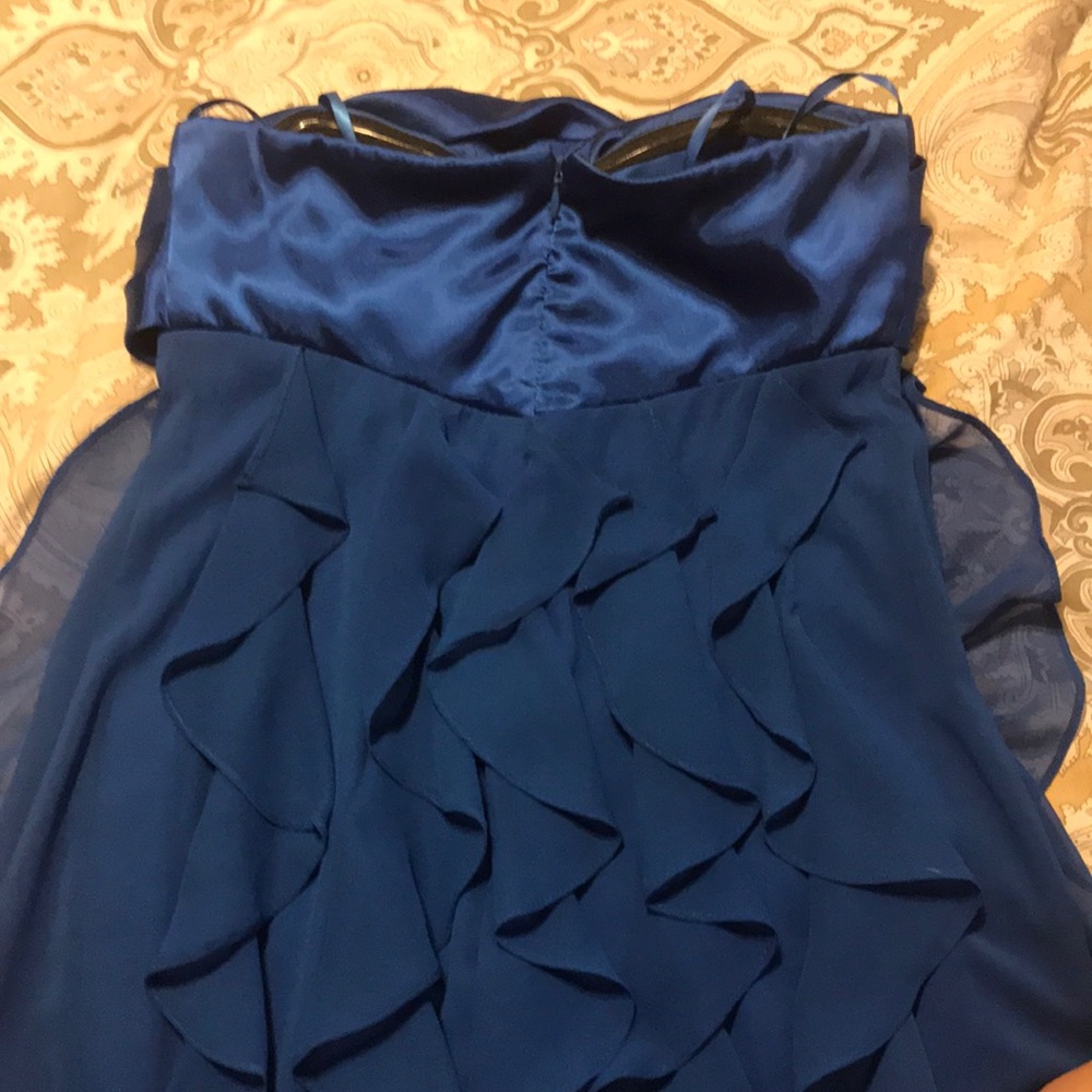 Blue Cache Strapless Ruffle Dress Size 4 👗 - Picture 5 of 5